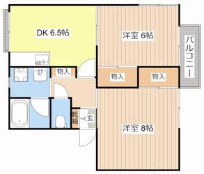 エステート守山A棟の物件間取画像